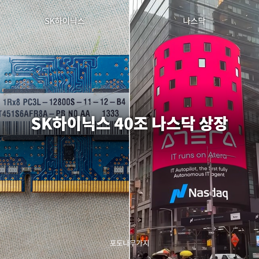 SK하이닉스 나스닥 상장을 정리한 이미지